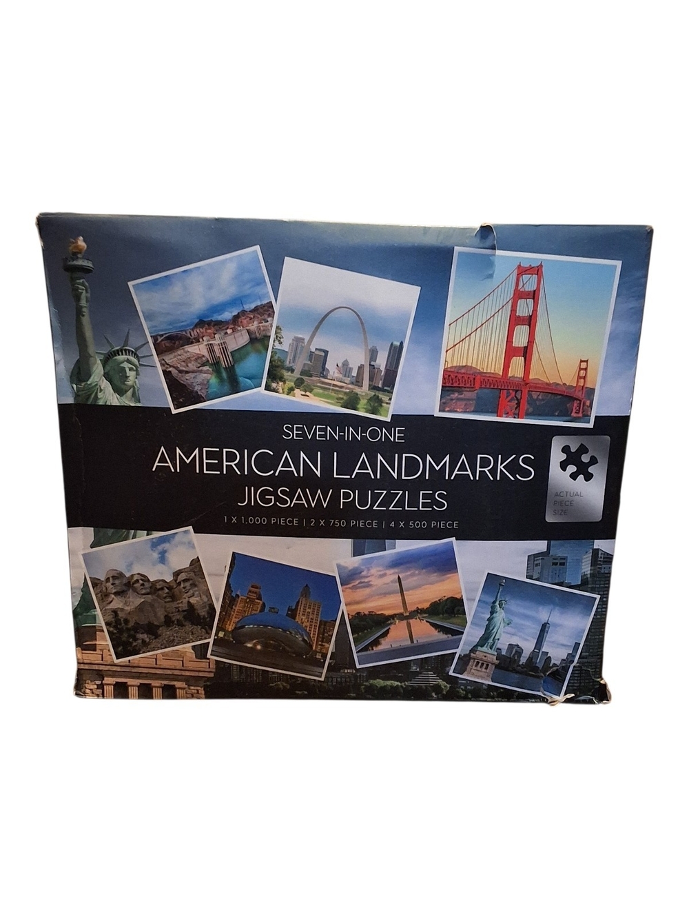 American Landmarks Seven Puzzles One Box Jigsaw Puzzles